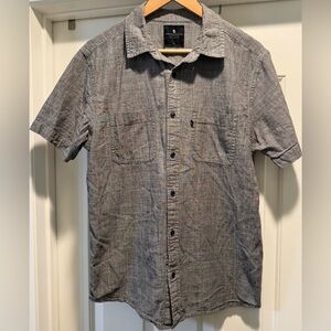 Junk Food Clothing Los Angeles Chambray Shirt Men’s M Short Sleeve Button Front